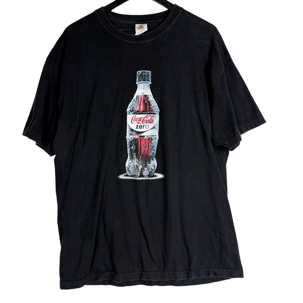 Vintage Coca Cola Zero Everybody Chill Promo T-Shirt Black - XL
